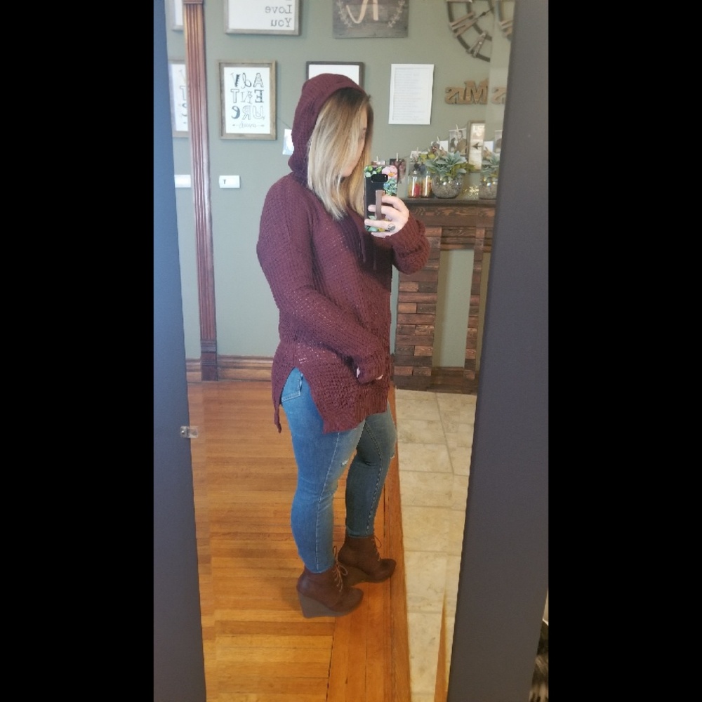 Wine Colored Hoodie